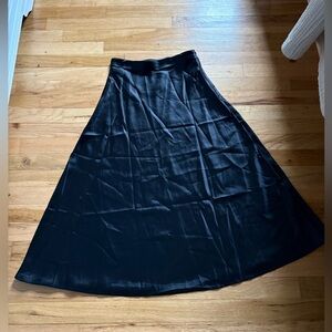 Satin Black Women's Skirt